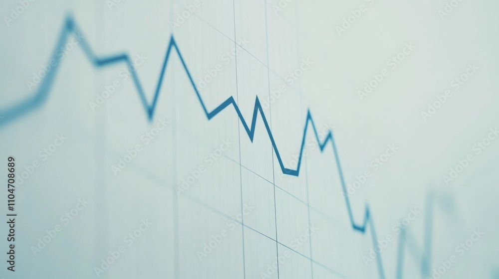 Aufkleber abstract business growth trend line chart on soft background