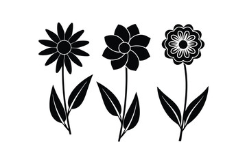  Vector flower silhuette vector 