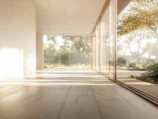 Obraz premium modern interior design with natural light and greenery