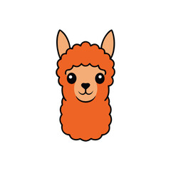 Alpaca head vector illustration