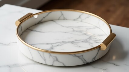 A luxurious marble tray perfect for elegant decor and minimal settings