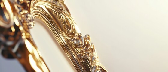 ornate golden frame with intricate designs for elegant decor