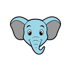 Elephant head vector illustration