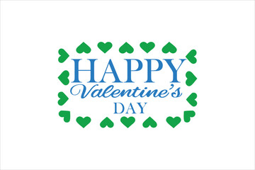 happy valentines day art vector illustration typographic design 
