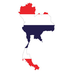 map flag thailand