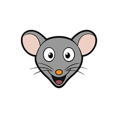rat head vector illustration