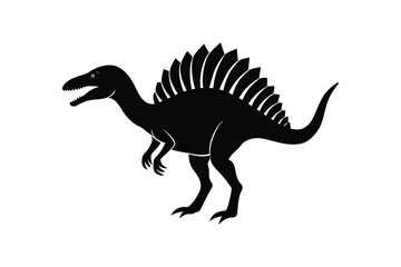 Spinosaurus silhouette art vector 