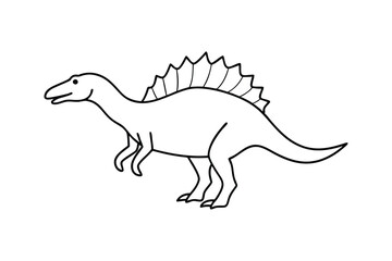 Spinosaurus line art vector 