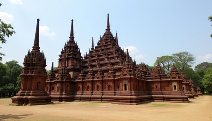 Fototapeta premium Ancient temple complex under a clear sky