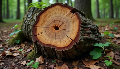  Natures intricate beauty  A fallen tree trunk in the forest