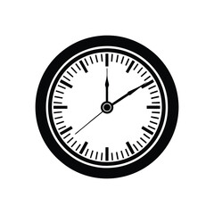 wall clock on a line art vector 