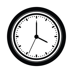 wall clock on a line art vector 