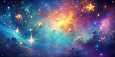 Obraz premium Dreamy galaxy and star background , astronomy, outer space, universe, celestial, night sky, milky way, planets, cosmic