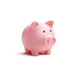 Classic beautiful realistic piggy bank, 3D. For business concepts of accumulation and saving finances. Banking services, pension funds, dividends. Vector illustration.