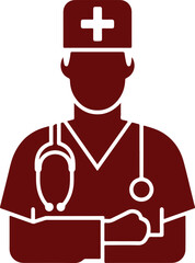 doctor icon. vector illustration on white background 
