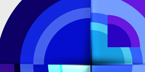 Obraz premium Circle and semi circle geometric background. Vector Illustration For Wallpaper, Banner, Background, Card, Book Illustration, landing page