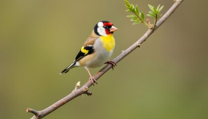 Obraz premium Bird of beauty perched on branch
