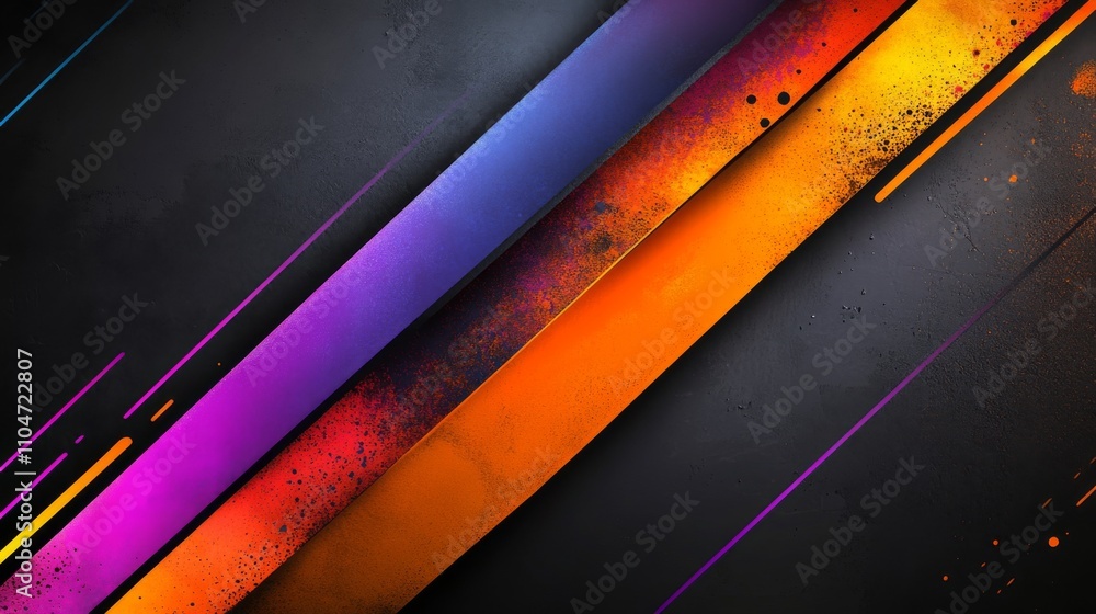 Aufkleber vibrant abstract background with bold stripes and colorful texture