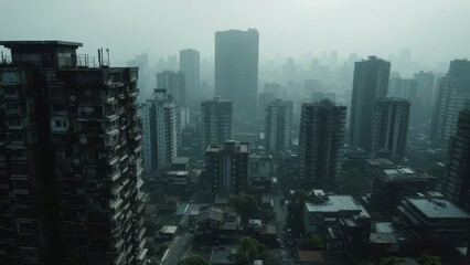 Obraz premium Captured: Manila's apartment complex urban exploration.