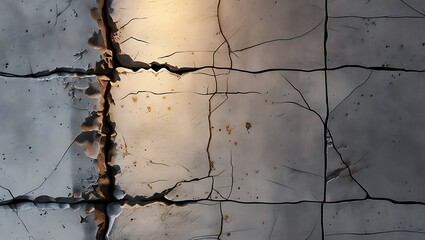 Cracked Grey Surface With Irregular Texture