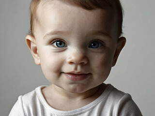 An infant radiating happiness and wonder.