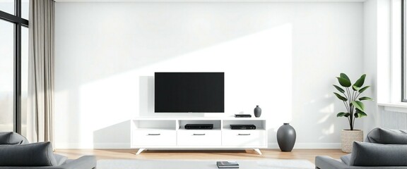 modern living room with tv