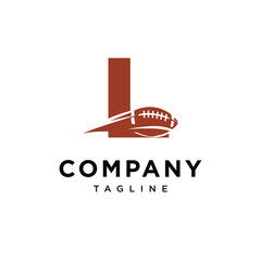 Letter L American Soccer Logo Icon Vector