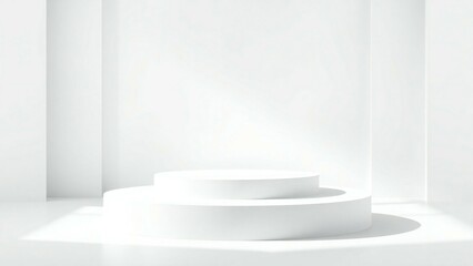 Fototapeta premium white podium with background