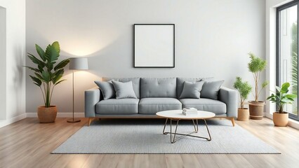 modern living room with sofa
