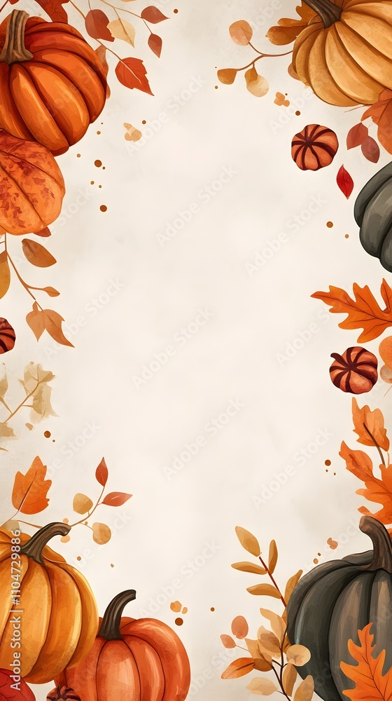 Poster design a thanksgiving menu template with a warm, inviting vibe. the background should feature soft, 