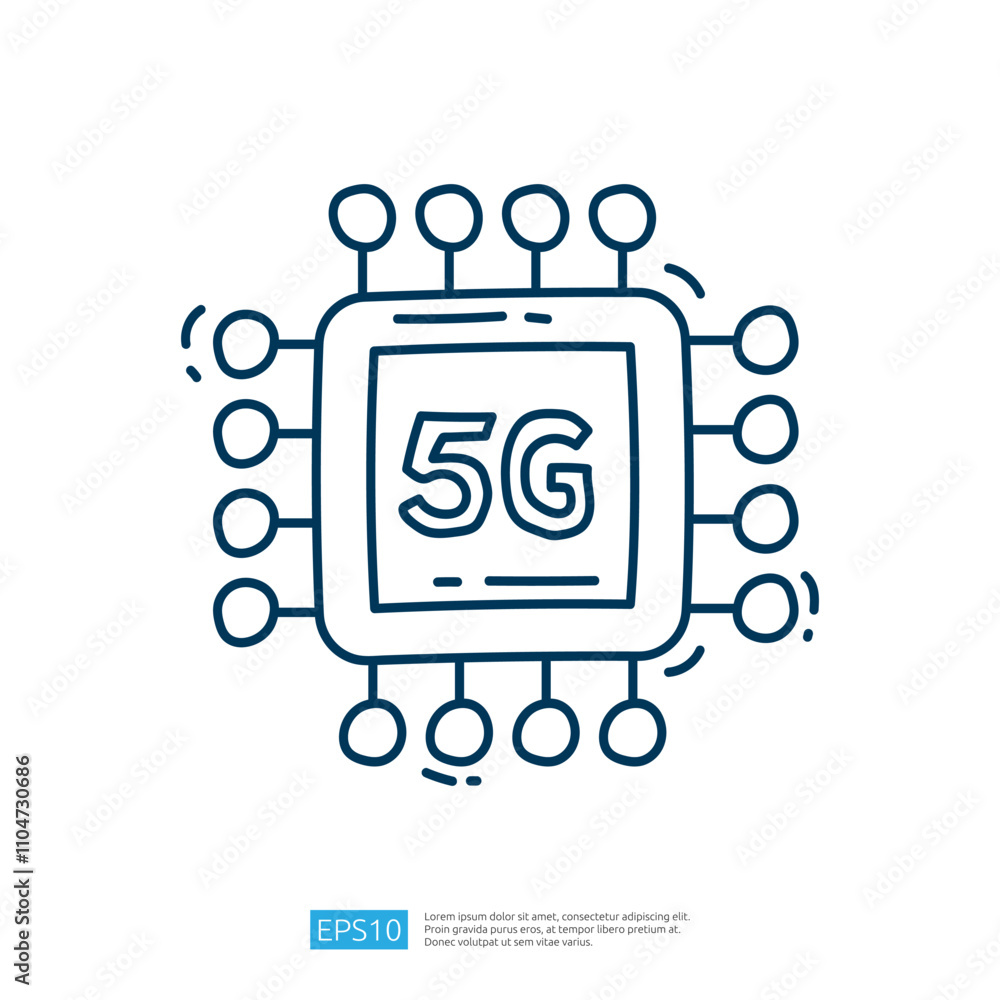 Poster a graphic illustration of a microchip with 