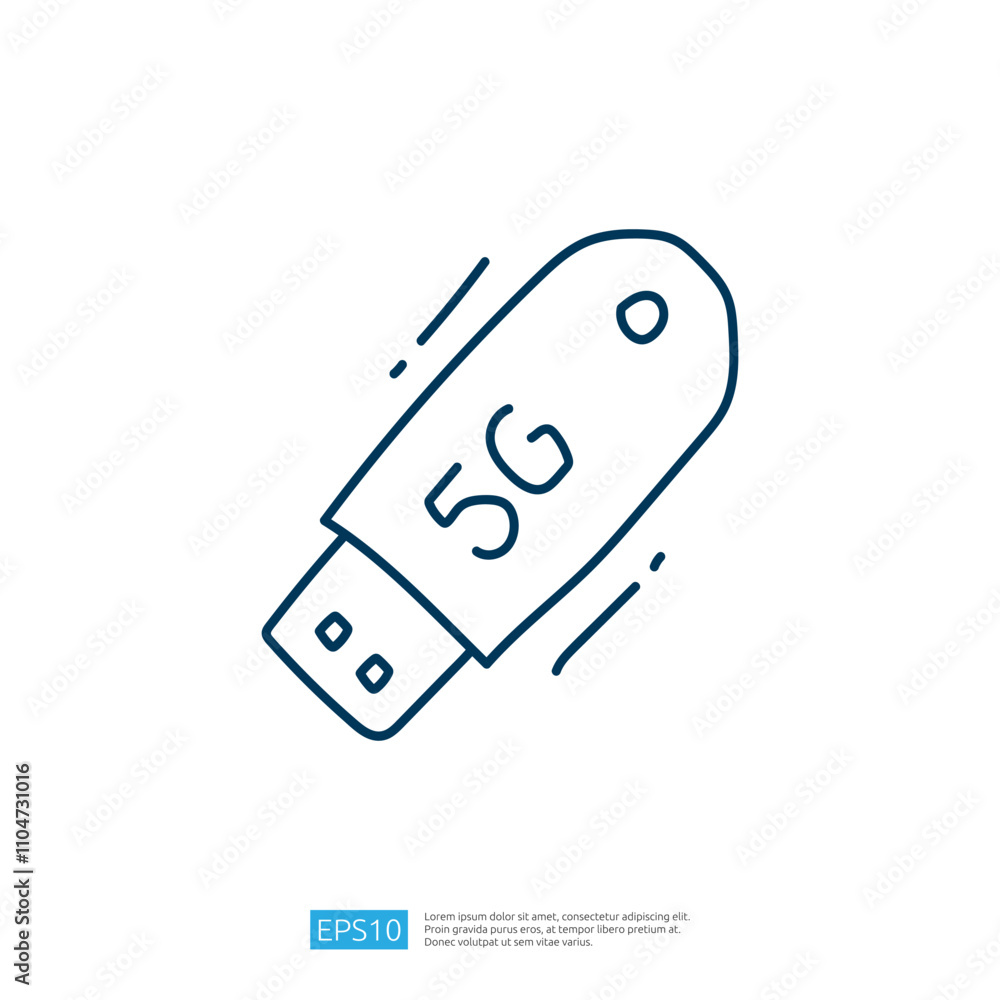 Poster a simple line drawing of a usb drive labeled 