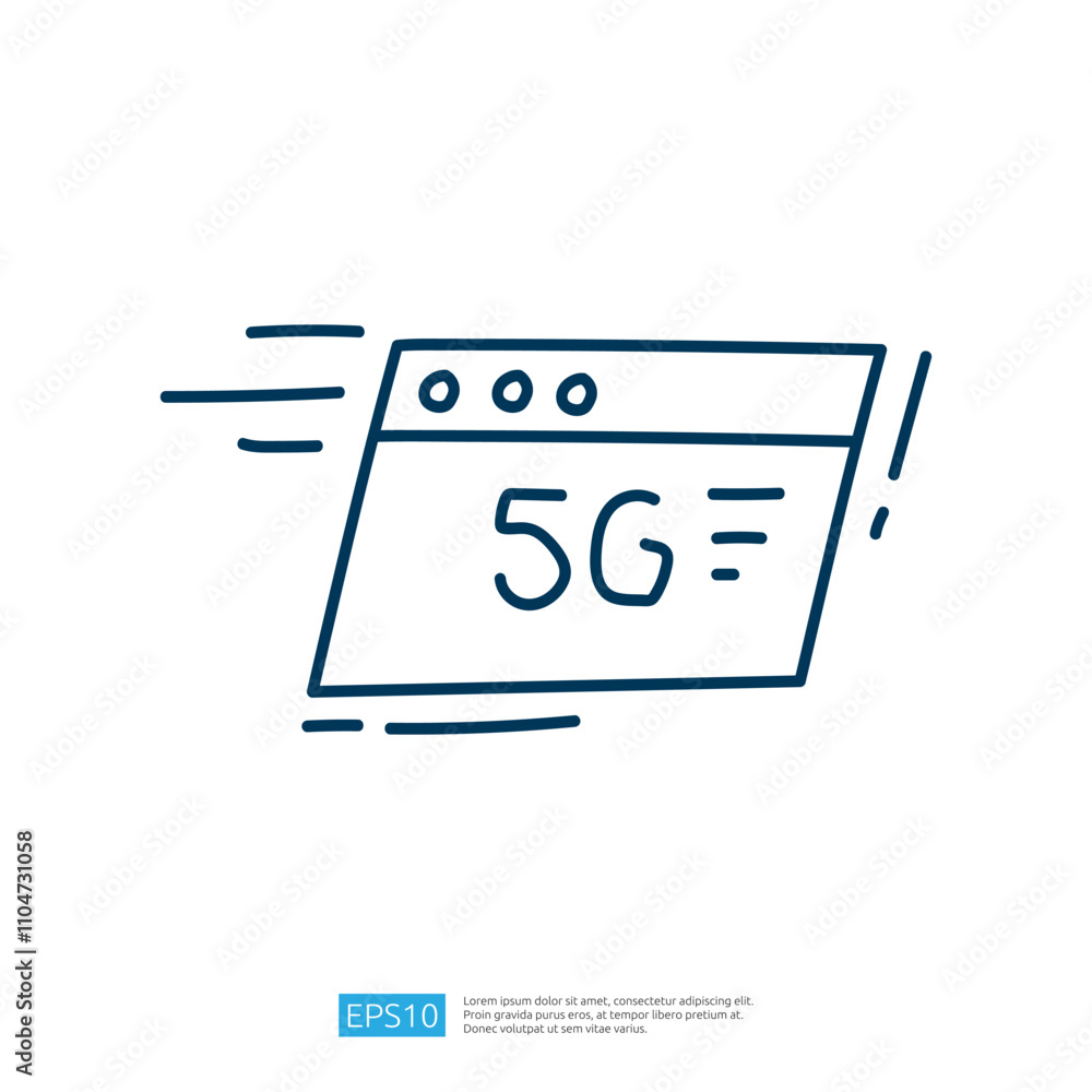 Poster a simple illustration depicting a webpage with 