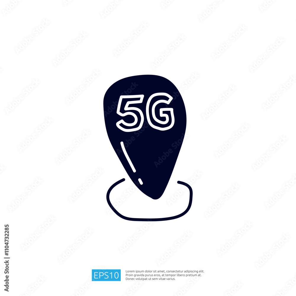 Aufkleber a simple graphic illustration of a location pin with 