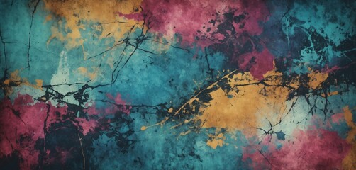 Multicolor Grunge Shades Art