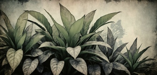 Textured Plant with Deep Shades