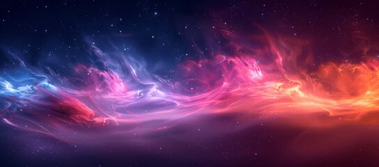 Minimalistic Abstract Grainy Gradient Background in Purple and Blue Colors with Black Backdrop