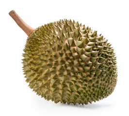 Durian The King of (Tropical) Fruits isolate on white background wikth clipping path.
