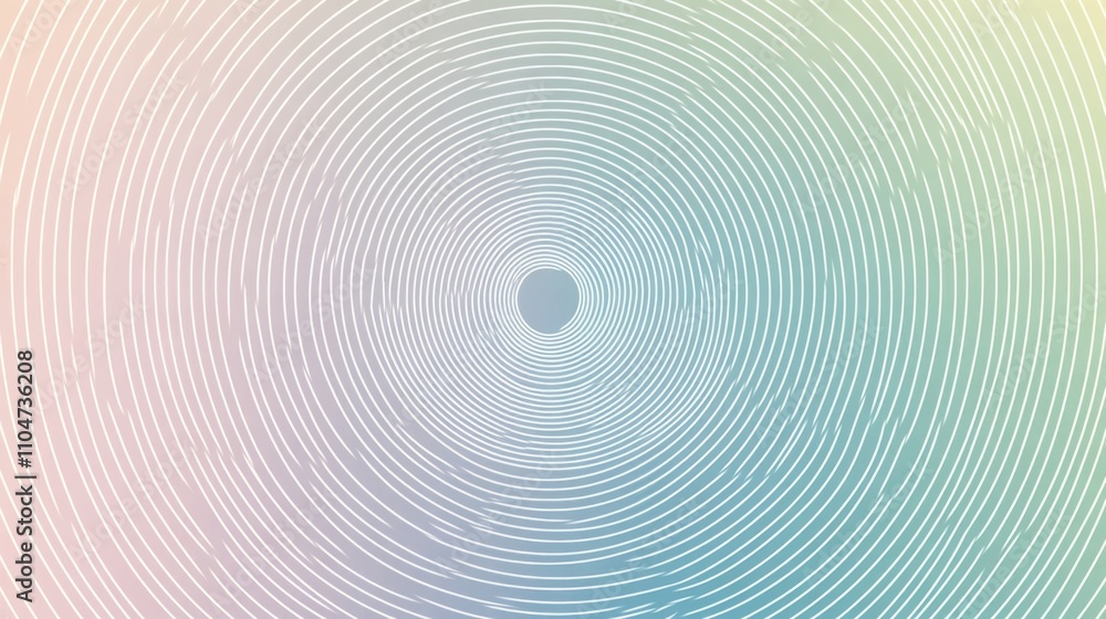 Fototapete abstract circular pattern with soft pastel colors in background