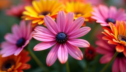 Fototapeta premium Vibrant bouquet of wildflowers in bloom