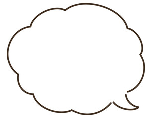 シンプルな雲形の吹き出しイラスト