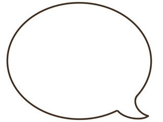 シンプルな丸いふきだしのイラスト