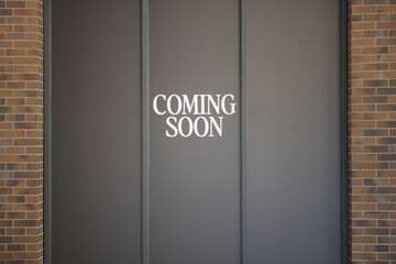 Highquality Coming Soon Sign Announcement on Dark Background for an Upcoming Event