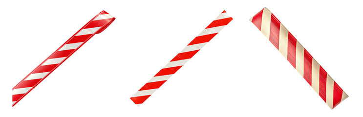 Fototapeta premium striped barriers for road safety and decoration Isolated on transparent background png