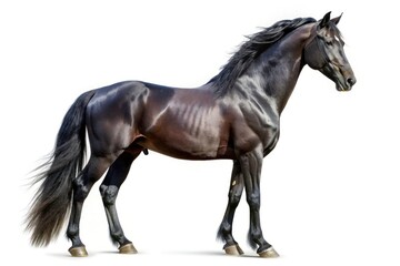 Fototapeta premium Stunning Black Horse Clipart with Transparent Background for Urban Exploration Photography Projects and Creative Designs