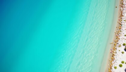  Tranquil turquoise waters meet the sandy shore