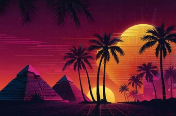sunset on the beach