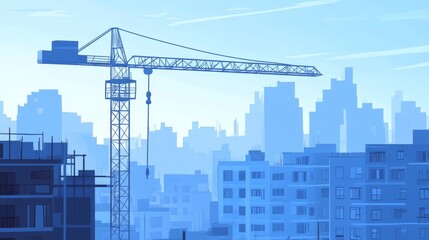 Construction crane illustration