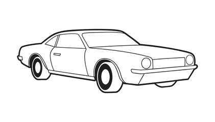Obraz premium Car Line Art Vector Illustration for Automotive Designs and Creative Artwork
