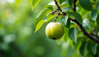  Fresh fruit hanging from tree branch